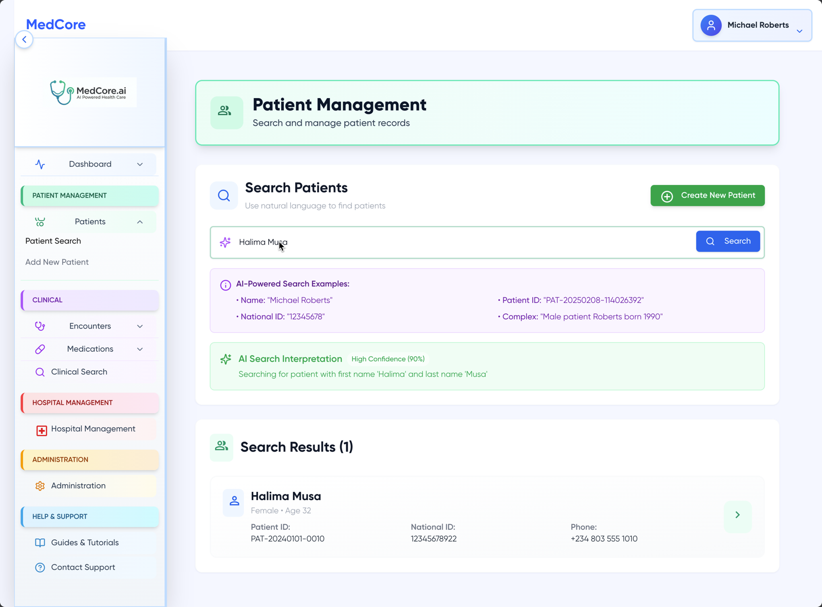 AI-Powered Patient Search