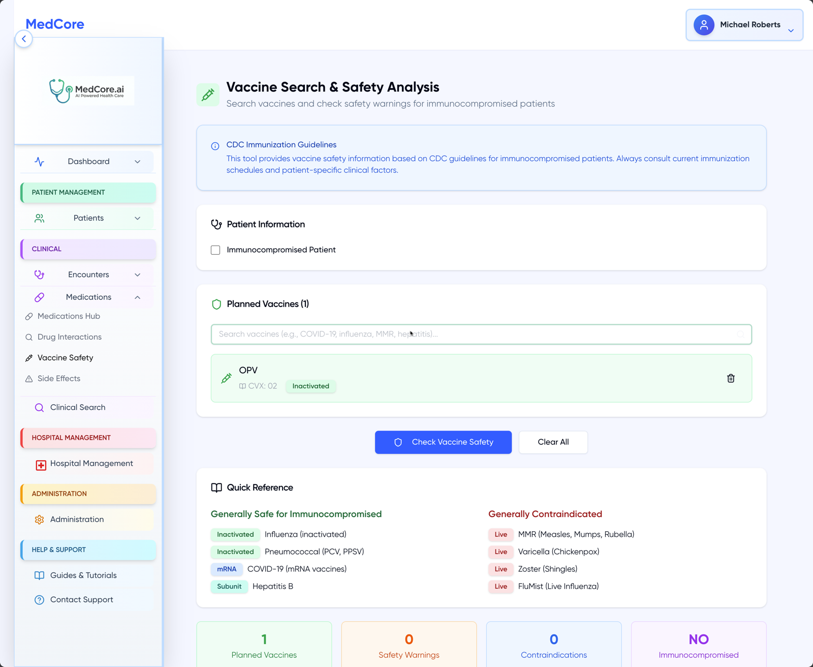 CDC Vaccine Research Database