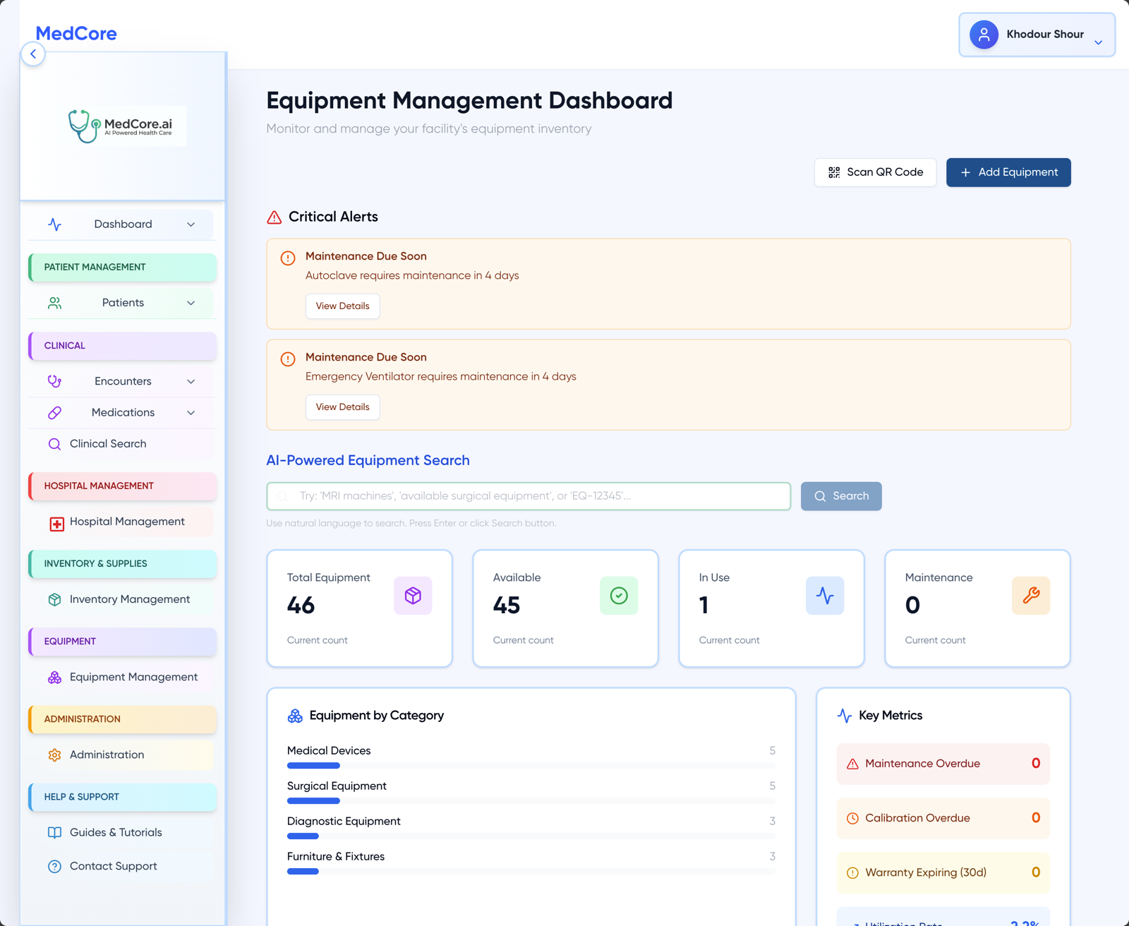 Equipment Management