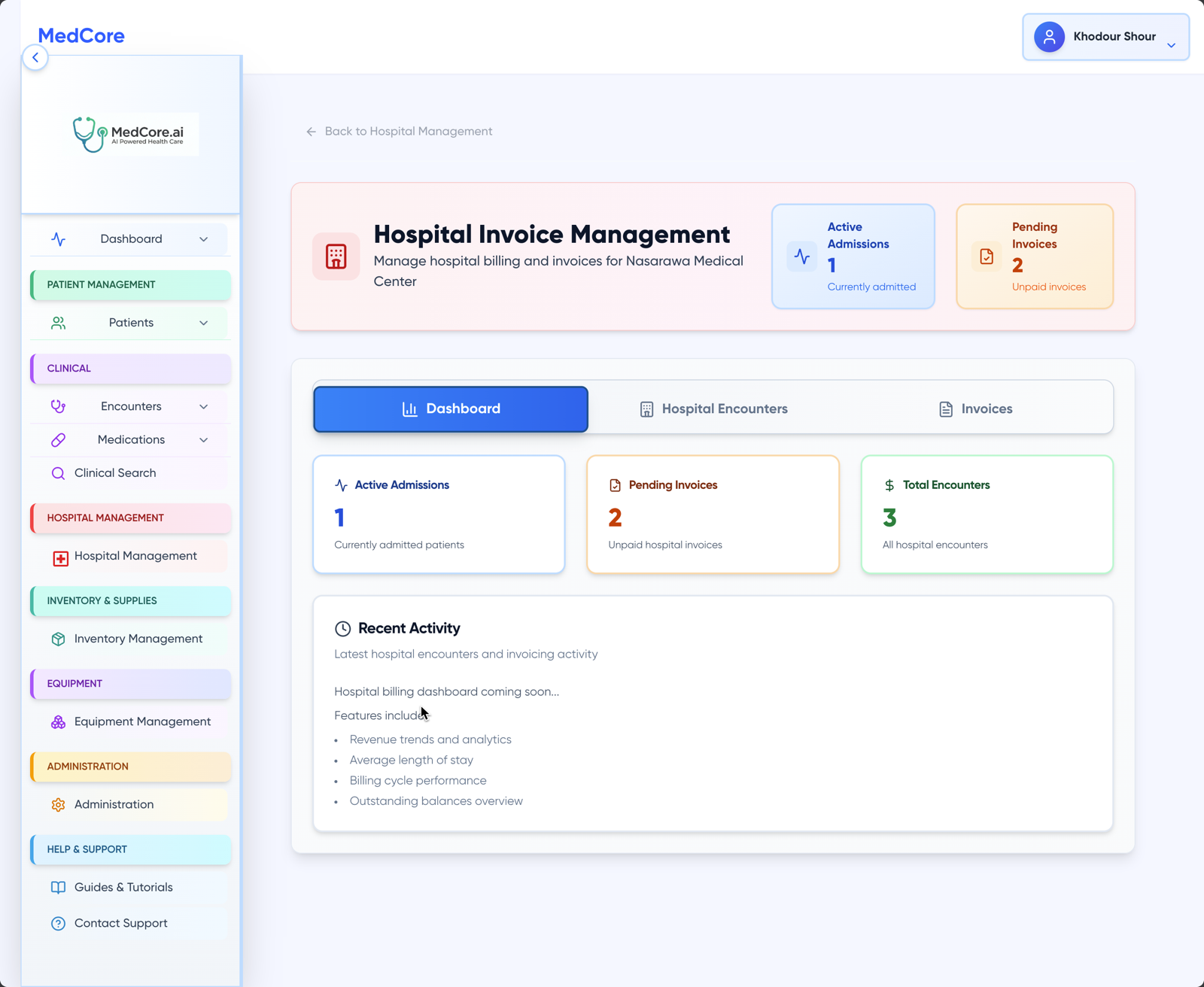 Hospital Invoice Management